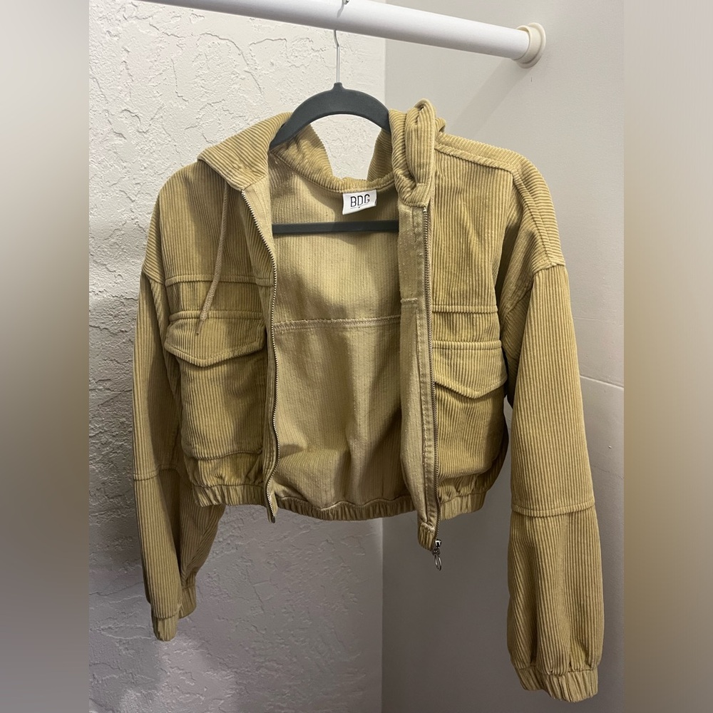 Cropped Beige BDG Corduroy